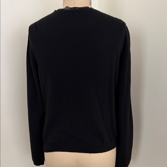 Valentino Classic Black Cardigan with Black and Red Sequin - Picture 7 of 11